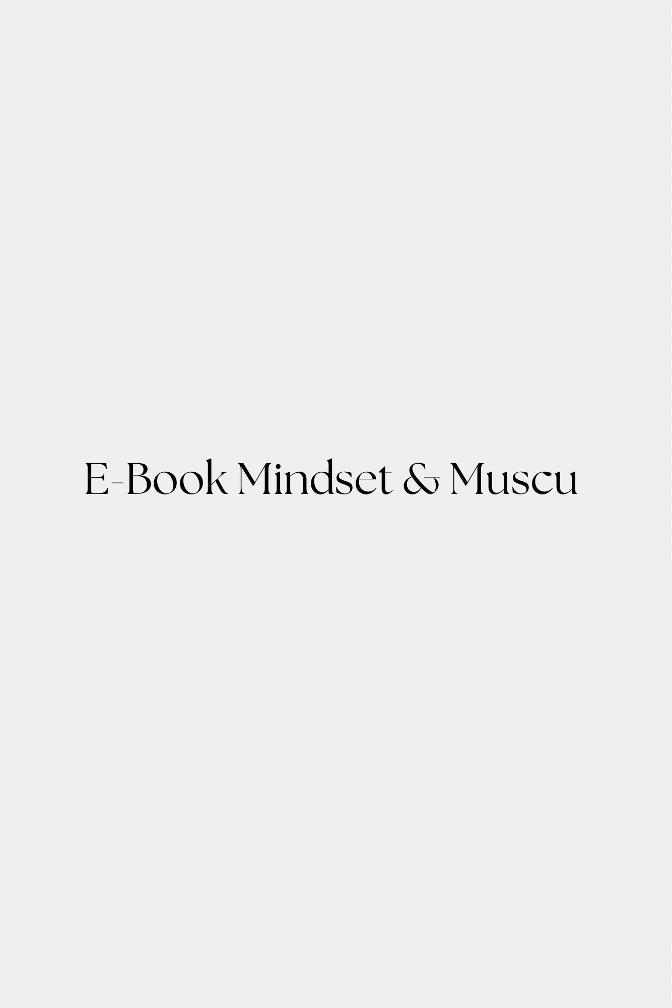 E-book Mindset & Muscuđź’Şđź§